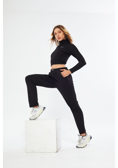 Lesa Wear Fitilli Içi Polarlı Yumuşacık Şardonlu Kaşkorse Crop Likralı Hırka Siyah
