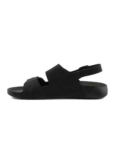 Roy Jones Barcelona Urban Sandals Rahat Yumuşak Tabanlı Erkek Sandalet-siyah Siyah