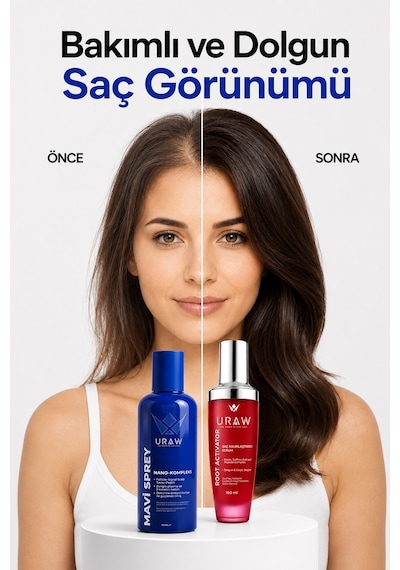 Mavi Sprey & Root Activator Saç Çıkarma Ve Saç Kalınlaştırma Tam Bakım Seti