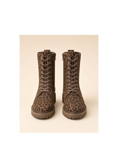 37brandshoes Leopar Desen Süet Deri Bilek Bot Çok Renkli Çok Renkli