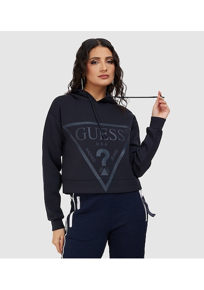 Guess New Alisa Kadın Aktif Scuba Kadın Sweatshirt V2yq08k7uw2 Lacivert