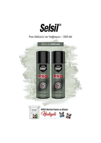 Selsil Pas Sökücü Ve Yağlayıcı 200 Ml 2 Adet Ve Rosie Pamuk 1 adet