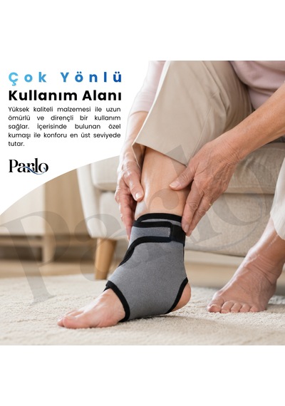 Gri Kısa Ayak Bilekliği Ayarlanabilir Hava Alabilen Ayak Bileği Desteği