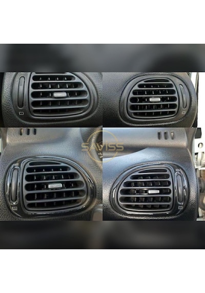 Peugeot 206 - 1998-2000  8 Parça Parlak Siyah Konsol ve Trim Kaplama,Maun Kaplama (Parlak Siyah)