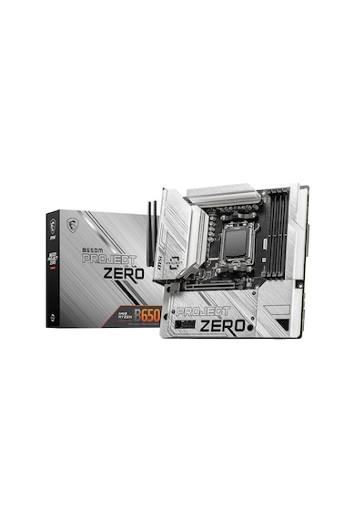MSI B650M Project Zero AMD B650 7600 MHz (OC) DDR5 Soket AM5 mATX Anakart