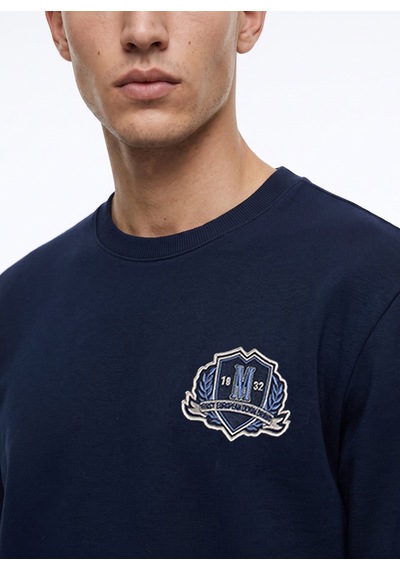 Mustang Lacivert Erkek Sweatshirt M6wm-swt1040