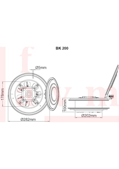 Bvn Bahçıvan Bk 200 Kapaklı Aksiyel 20 Cm 780 M³/H Baca Aspiratör - 550337503