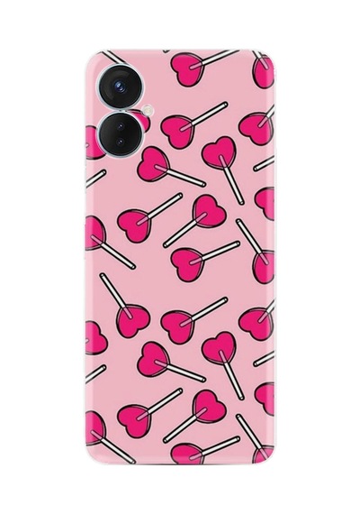 Tecno Camon 19 Neo Kılıf Resimli Desenli Baskılı Silikon Heart Lollipop 1414