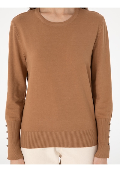 Pierre Cardin Kadın Camel Kazak /triko 50290566-vr015 CAMEL