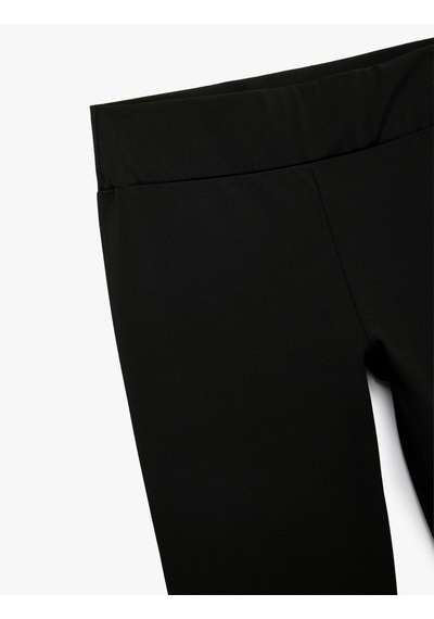 Koton Yüksek Bel Slim Fit İnterlok Spor Tayt Siyah 5sak40274nk SiYAH