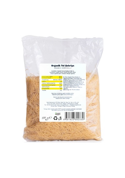Ots Organik Tel Şehriye 500 gr (Organik Sertifikalı, Pestisit Analizli)