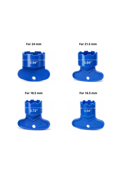 Flowsmart Gömme/gizli Perlatör Sökme-takma 4 Lü Anahtar Seti Øm24 Øm21.5 Øm18.5 Øm16.5