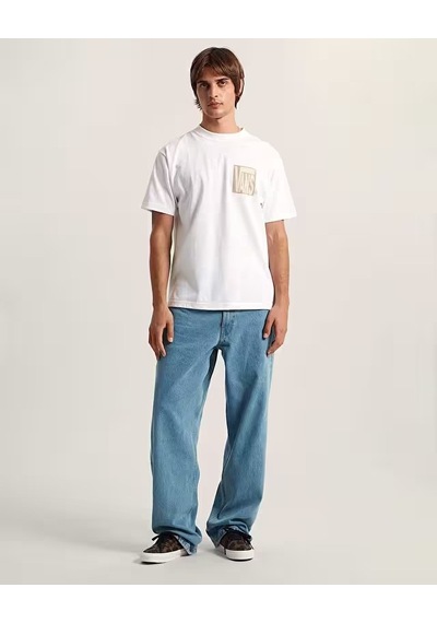 Vans Stretch Stack Crackle Ss Tee Erkek Beyaz T-shirt - Vn000swe