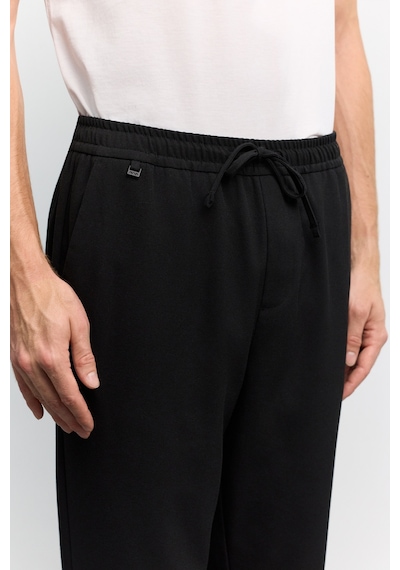 Avva Erkek Siyah Beli Lastikli Bağcıklı Kolay Ütülenen Relaxed Fit Jogger Pantolon A62y3041
