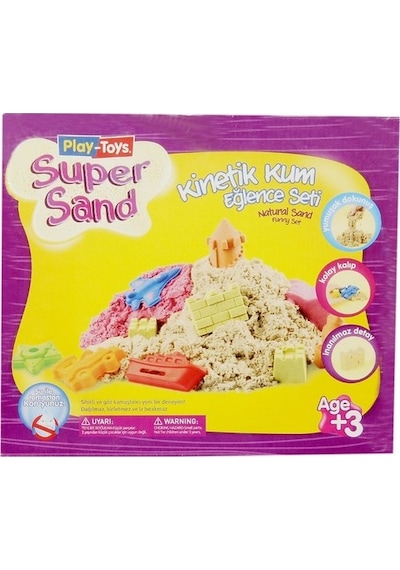 Play-toys 500 Gr. Kinetik Kum Eğlence Seti Ve 6 Kalıp