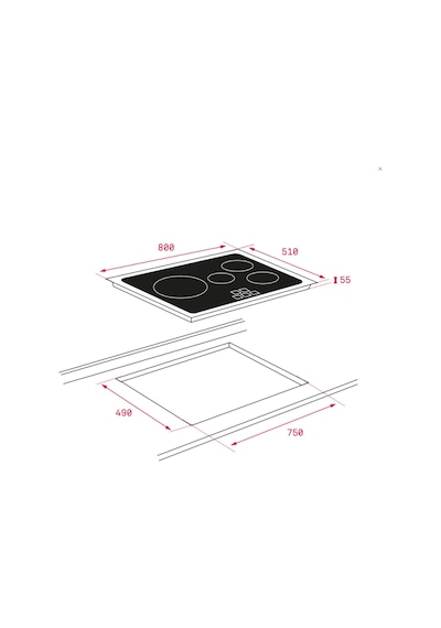 Teka IR 8430 5 Zone 80 CM İndüksiyon Ocak Siyah