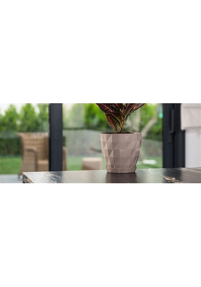 Omnipazar So-krt2 Dekoratif Kristal Saksı Takımı 1.15 Lt Mocha 5 Adet