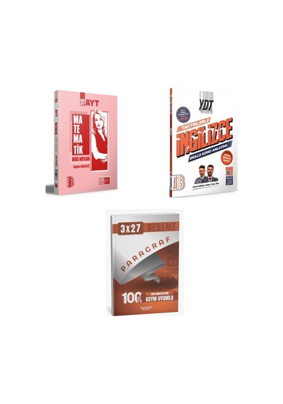 2027 Ayt Benim Hocam Matematik Ders Notları + Ydt Taktiklerle İngilizce Skılls Konu + Ankapade 3'lü Set