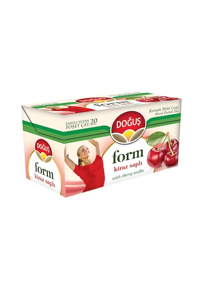 Doğuş Form Kiraz Saplı Karışık Bitki Süzen Poşet Çay 20 x 2 G