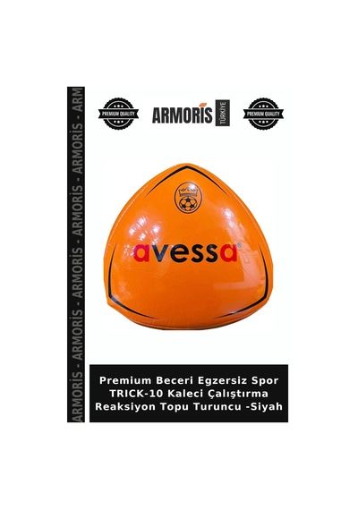 Premium Beceri Egzersiz Spor Trıck-10 Kaleci Çalıştırma Reaksiyon Topu Turuncu -siyah Çok Renkli