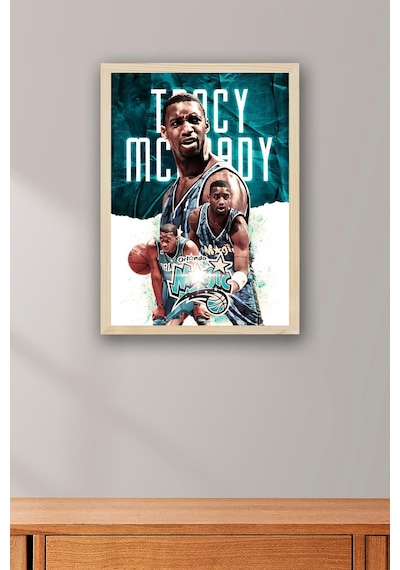 Tracy Mcgrady Çerçeveli Tablo - Orlando Magic Nba Posteri Tablo