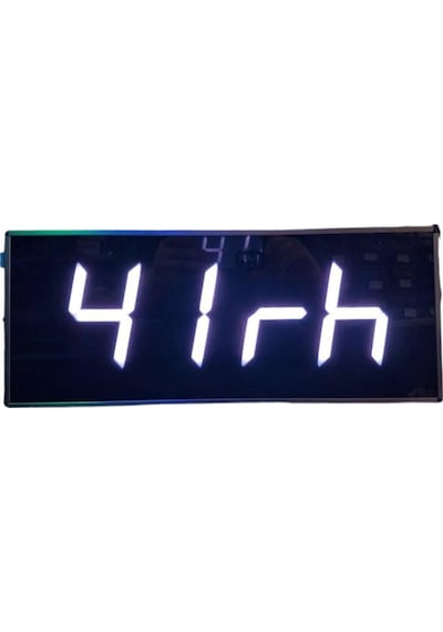 Dijital Led Duvar Ve Masa Saati Derece Ve Nem - Beyaz Kasa Ölçüsü: 16x40 Cm
