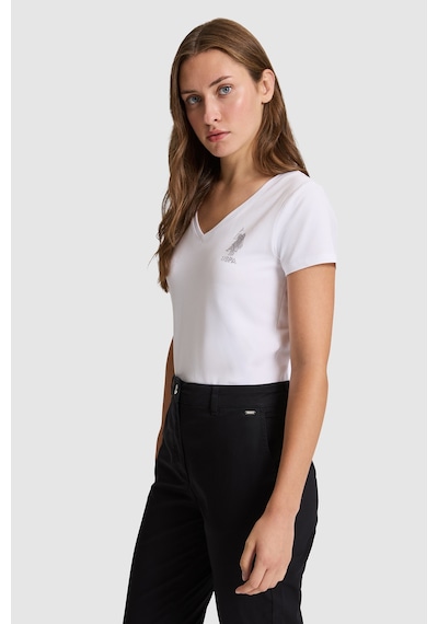 U.S. Polo Assn. U.s. Polo Assn. Kadın Beyaz Tişört Basic 50321817-vr013