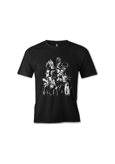 Anime Heros Siyah Erkek Tshirt