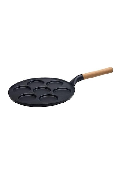 Falez Black Line 28 Cm 7 Göz Döküm Pankek Tava Siyah