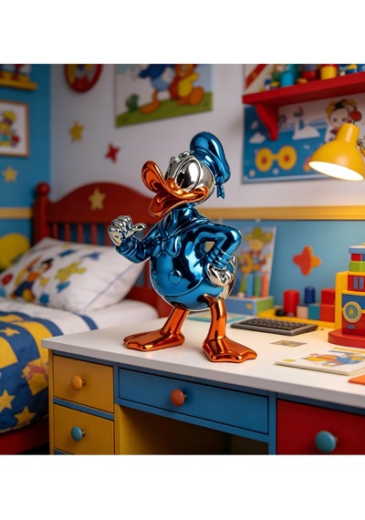 Dekoratif Duck Heykelcik Mavi 290mm 250mm 410mm