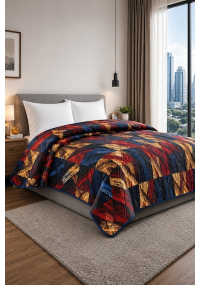 Yatak Örtüsü Çok Amaçlı 100% Polyester Hassas Tuşeli Basklı Lüx - Premium 200 Cm X 220 Cm Ab Siyah Kedi