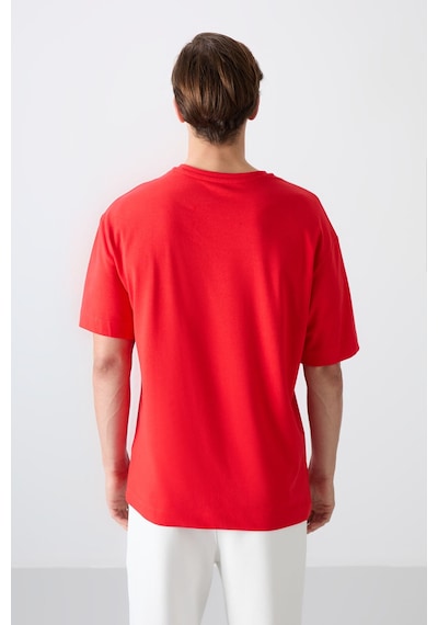Tommy Life Fiesta Pamuklu Kalın Yumuşak Dokulu Oversize Fit Baskılı Erkek T-shirt - 88334 Kirmizi Tommy Life Fiesta Pamuklu Kalın Yumuşak Dokulu Oversize Fit Baskılı Erkek T-shirt - 88334 Kirmizi