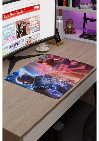 Tekken Kaymaz Dikişli Kauçuk Oyuncu Mousepad V4 - 48x40 Xl Gaming Mouse Pad Fare Altlığı