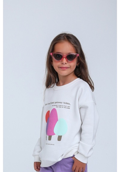 Xo Kids Kız Çocuk Sweatshirt 1-4 Yaş 1747 Beyaz