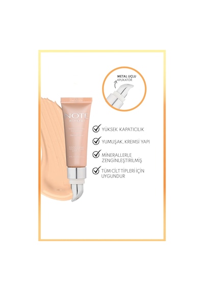 Note Cosmetique Mineral Concealer Spf 15 Yoğun Kapatıcı Metal Başlıklı Göz Altı Kapatıcısı - 202 Orta Açık