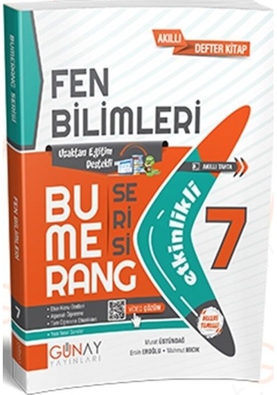 7. Sınıf Fen Bilimleri Etkinlikli Bumerang Serisi Günay Yayınları
