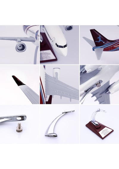 Zekupp - Maket Uçak Boeing 737-800 1/100 - Bordo Mavi Taraftar