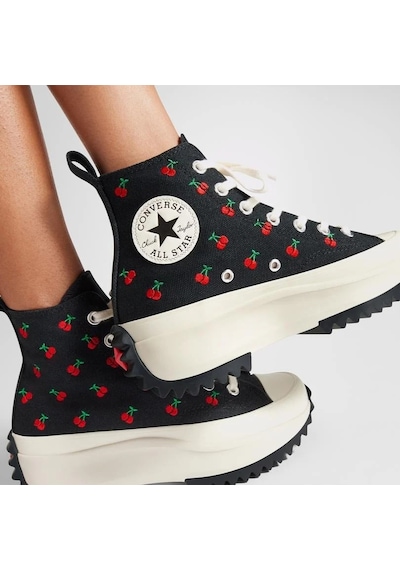 Converse Run Star Hike Platform Cherries Kadın Sneaker-siyah Siyah Converse Run Star Hike Platform Cherries Kadın Sneaker-siyah Siyah