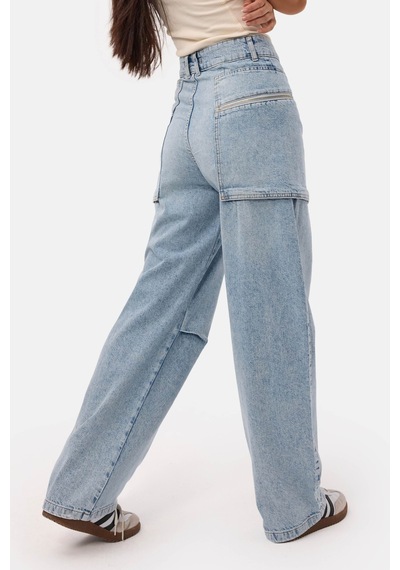 Kadın Kot Rengi 4s6-3 Relax Kargo Fit Denim Jean Kadın Kot Rengi 4s6-3 Relax Kargo Fit Denim Jean