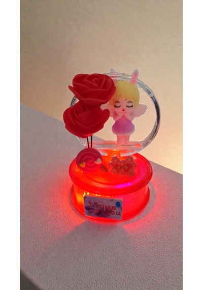 Sevgililer Gününe Özel Sevgili I Love You Fanus Işıklı Hediyelik Doum Günü Boyut:12cm 8cm