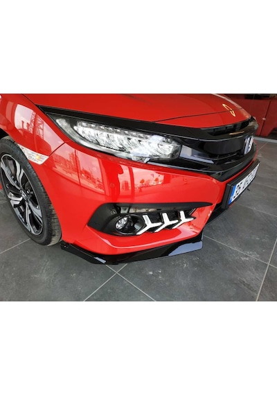 Honda Cıvıc Fc5 2016-2021 Çıkıntılı Ön Flap Pıano Black