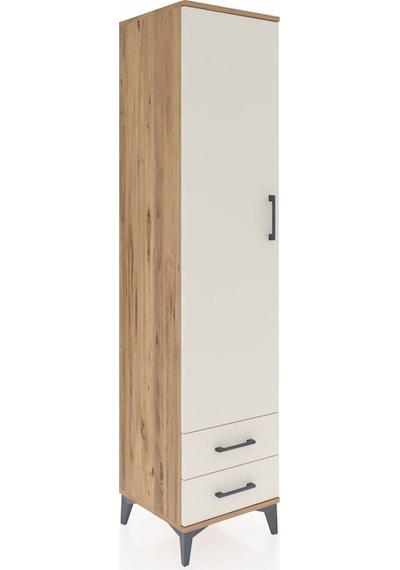 Hyperion Dolap 5 Raflı 2 Çekmeceli Tek Kapaklı 44x44x195 Çam-aytaşı Atlas Çam