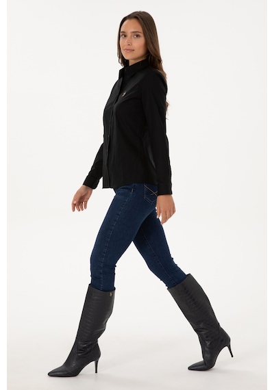 U.s. Polo Assn. Kadın Siyah Gömlek Basic 50308038-vr046 Siyah