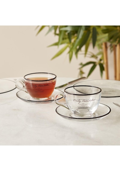 Bella Maison Daily Reminder 2'li Çay Fincan Seti 240 CC Siyah