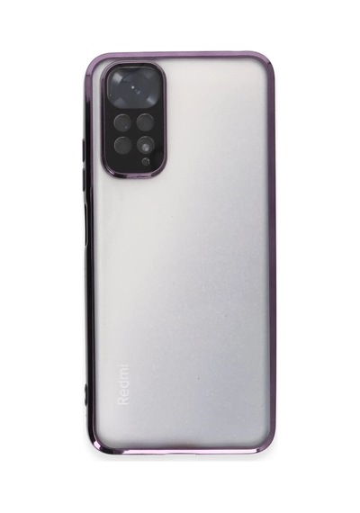 Xiaomi Redmi Note 11 Uyumlu Kılıf Lensli Silikon - Mor