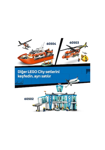 LEGO® City Uçak, Servis Kamyonu ve Hoverkraft Karışımı 60505 -7 Yaş ve Üzeri Çocuklar İçin Yaratıcı Oyuncak Yapım Seti (990 Parça)