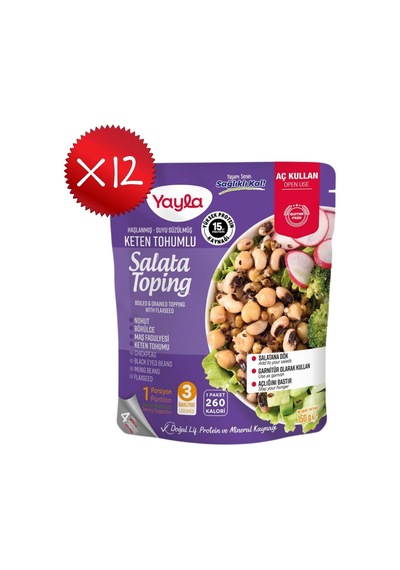Yayla Haşlanmış Suyu Süzülmüş Keten Tohumlu Salata Toping 150 G X12
