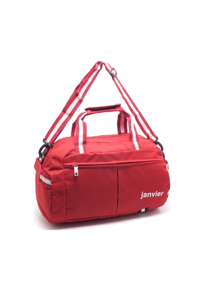 Janvıer Kırmızı Unisex Orta Boy Spor Çantası Kırmızı