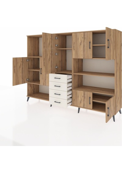 Hyperion Dolap 9 Raflı 4 Çekmeceli 8 Kapaklı 220x44x163 Çam-çam/a Çam-çam/aytaşı Hyperion Dolap 9 Raflı 4 Çekmeceli 8 Kapaklı 220x44x163 Çam-çam/a Çam-çam/aytaşı
