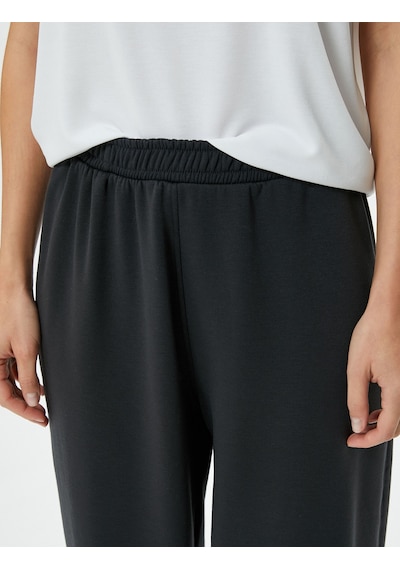Koton Jogger Pijama Altı Beli Lastikli Lacivert 4wlk40078mk Lacivert